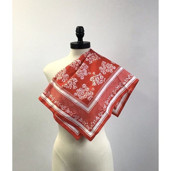 Unbranded Accessories - Vintage Scarf Made In Italy Red And White